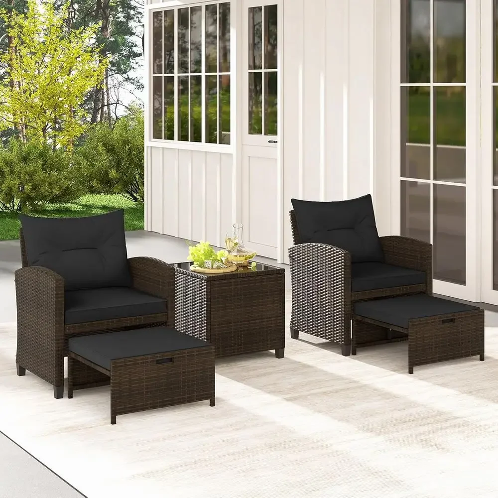 Outdoor Furniture Rattan - Set Furnitur Rotan Luar Ruangan 5