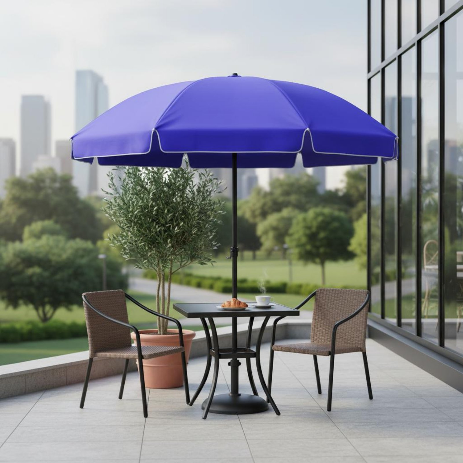 Outdoor Furniture Vendors - Payung Tahan Cuaca Bulat Tahan Air