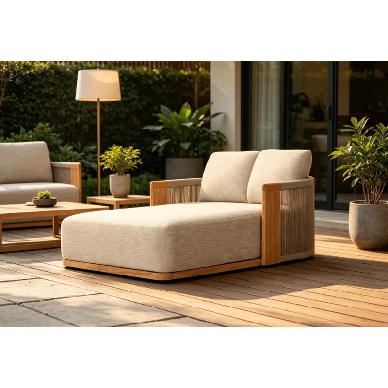 Outdoor Furniture Teak Wood - Kursi Santai Kayu Jati Tahan Cuaca