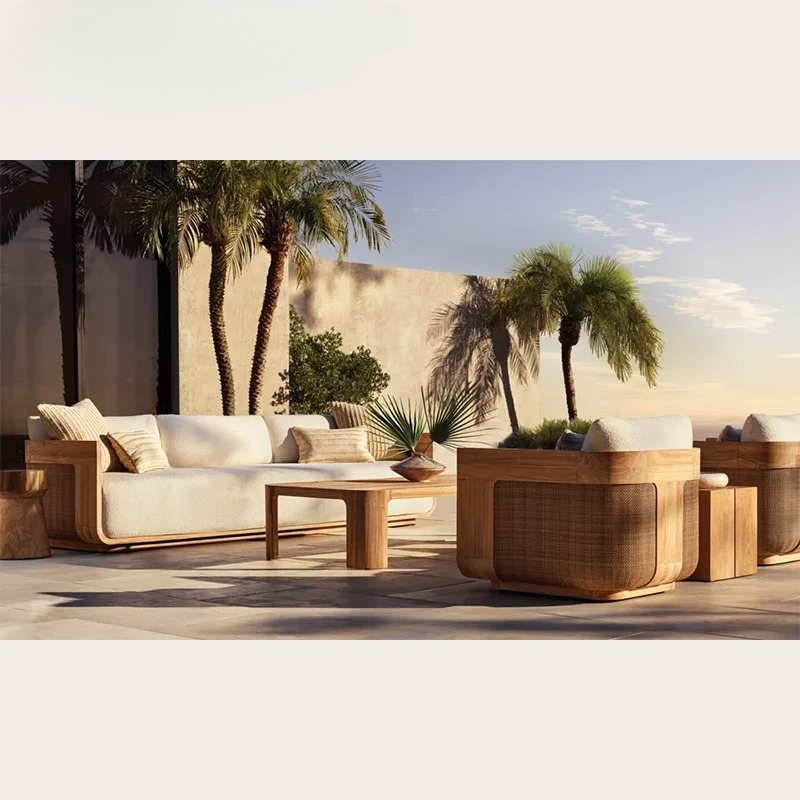 Outdoor Furniture For Pool - Set Sofa Jati Luar Ruangan Furnitur