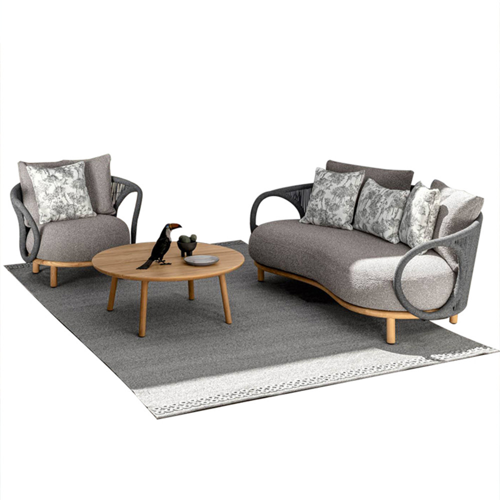 Outdoor Furniture Teak Wood - Sofa rotan luar ruangan kayu jati