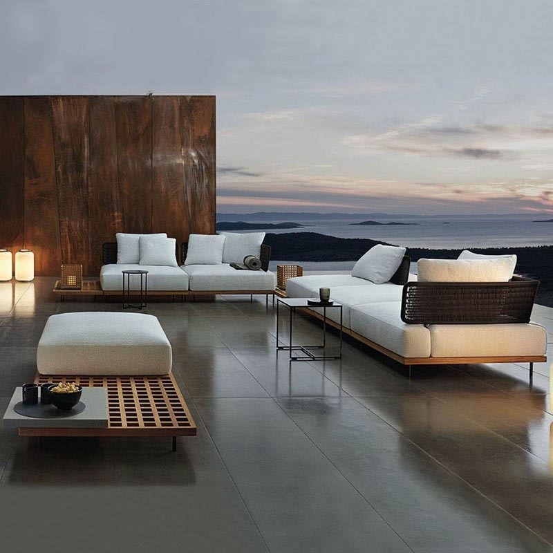 Outdoor Furniture Teak Wood - Sofa Luar Ruangan Patio Villa Teras