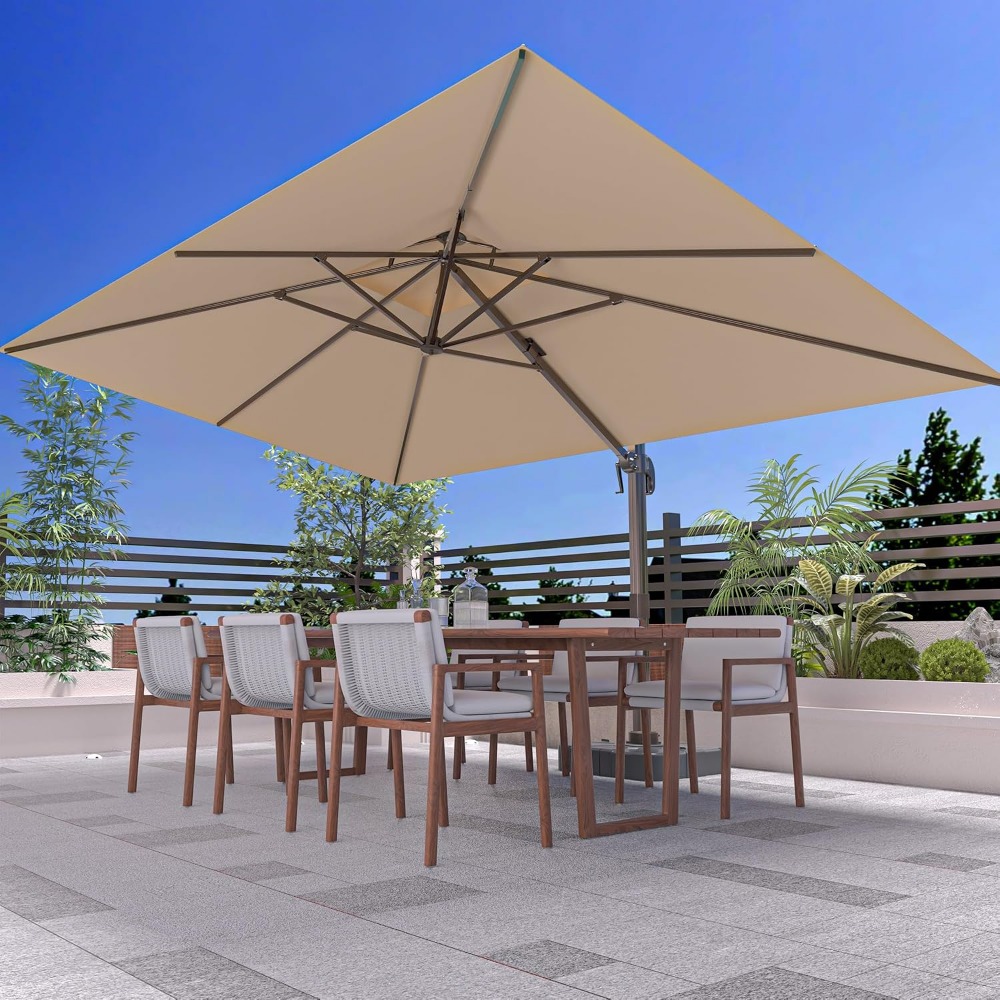 Outdoor Furniture For Pool - Payung teras cantilever persegi panjang berukuran