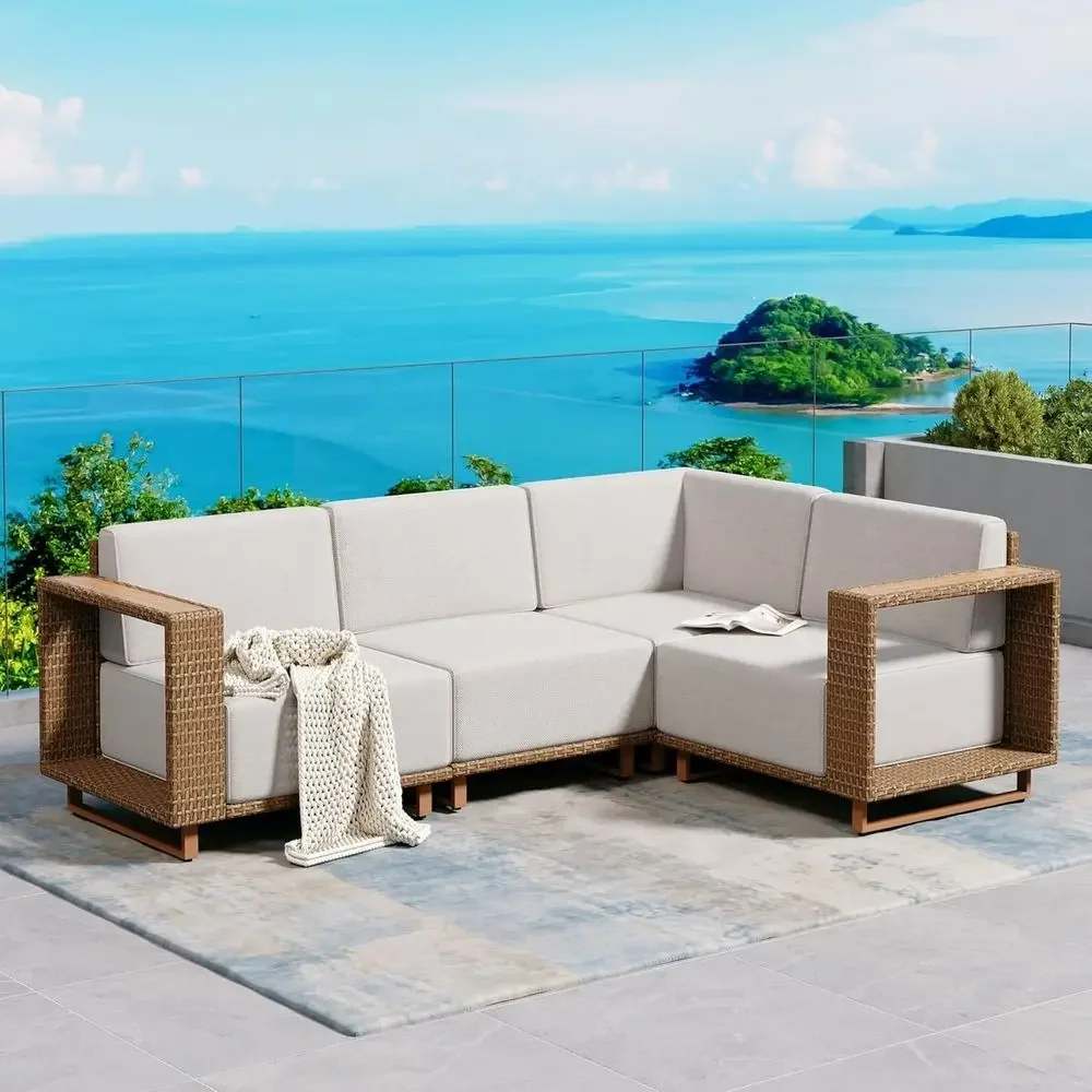 Outdoor Furniture Yellow - Sofa Seksional Luar Ruangan Bentuk L