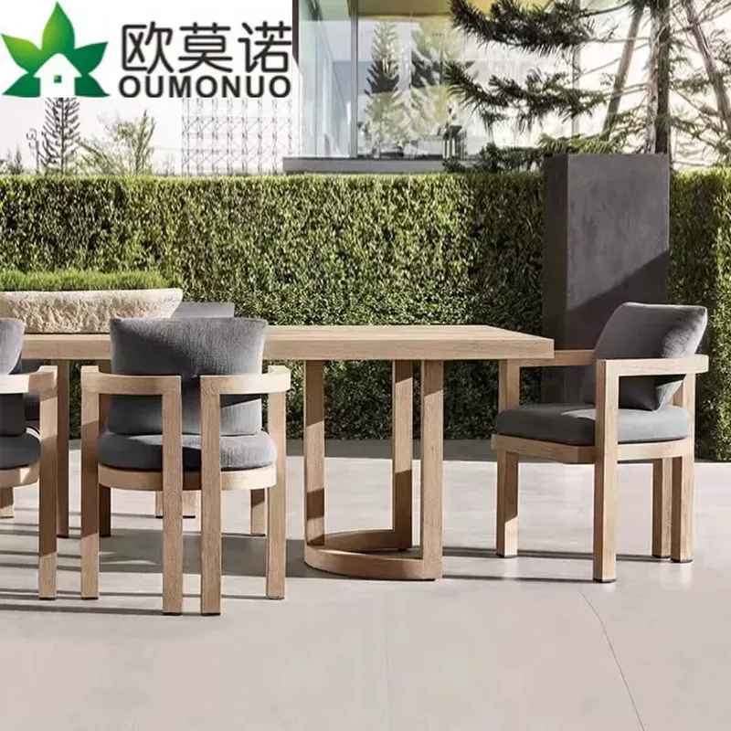 Outdoor Furniture Teak Wood - Set Meja Makan Kayu Jati Nordic