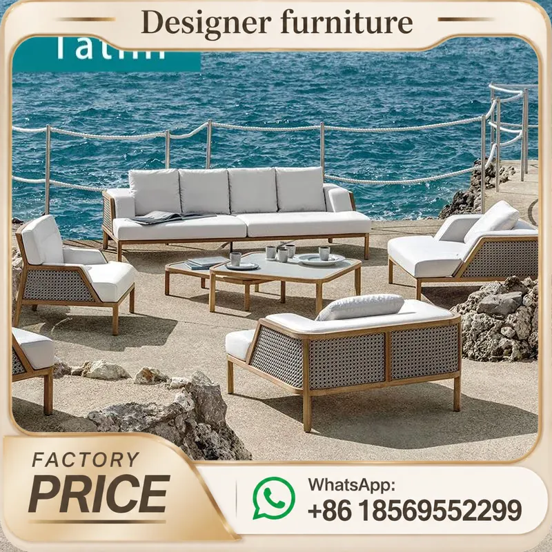 Outdoor Furniture Teak Wood - Set Sofa Kayu Jati Outdoor Anyaman