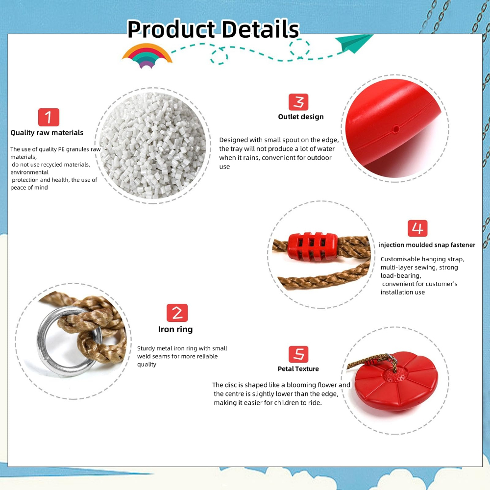 Ayunan Kelopak Oktagonal Tebal - Outdoor Furniture Kids ulasan dan harga