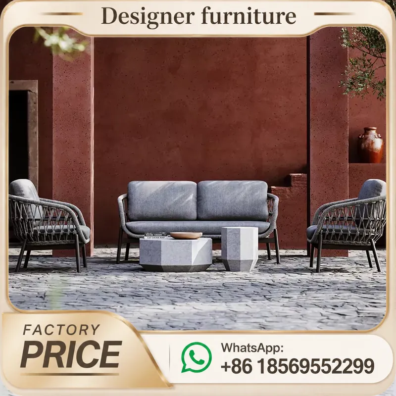 Set Sofa Anyaman Tali Luar Rua - Outdoor Furniture For Pool ulasan dan harga