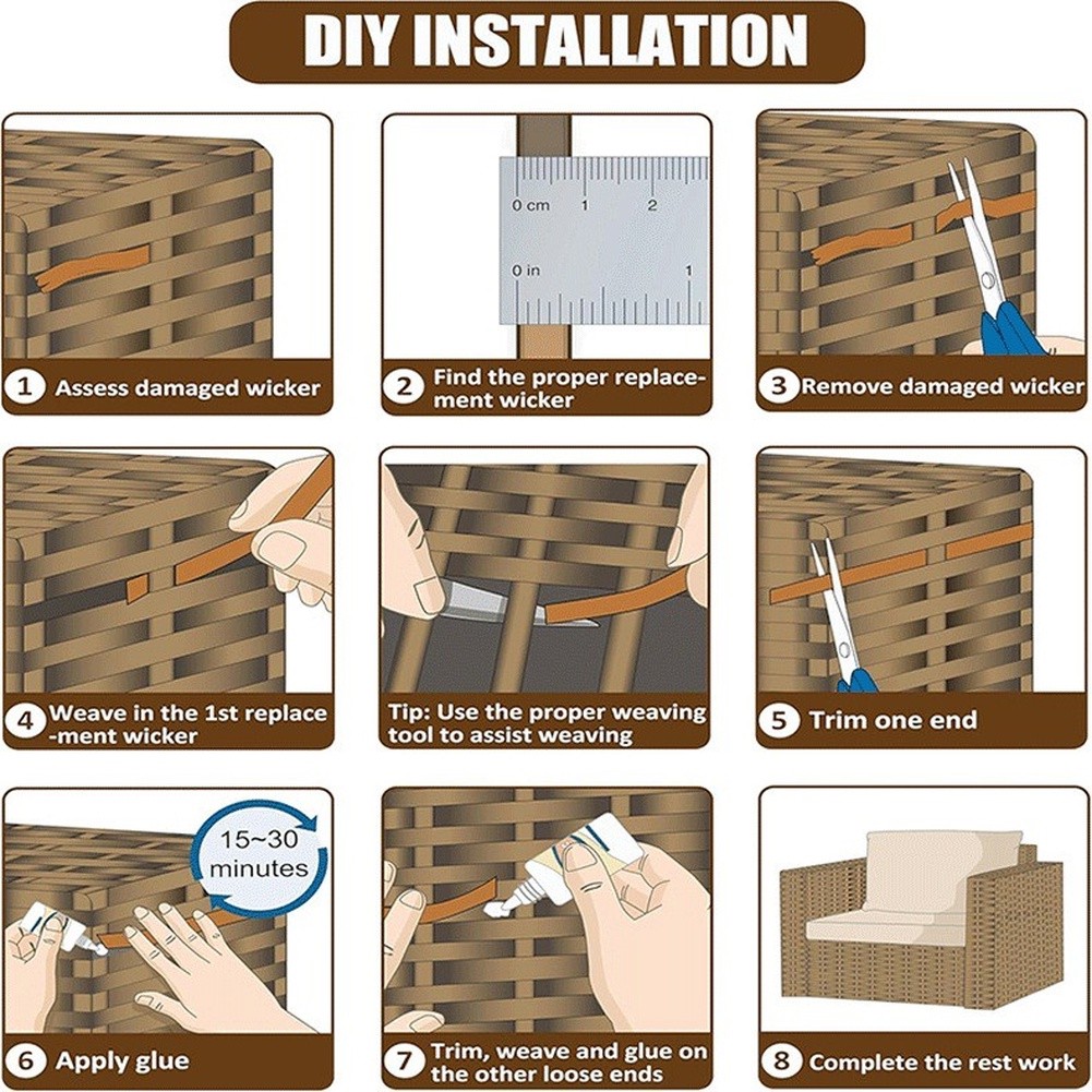 Kit Perbaikan Rotan dari Bahan - Outdoor Furniture Restoration ulasan dan harga