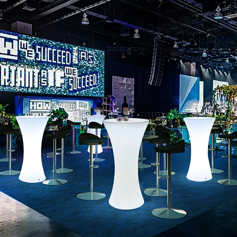【Hot】Meja bar berlampu, kursi  - Outdoor Furniture Exhibition ulasan dan harga
