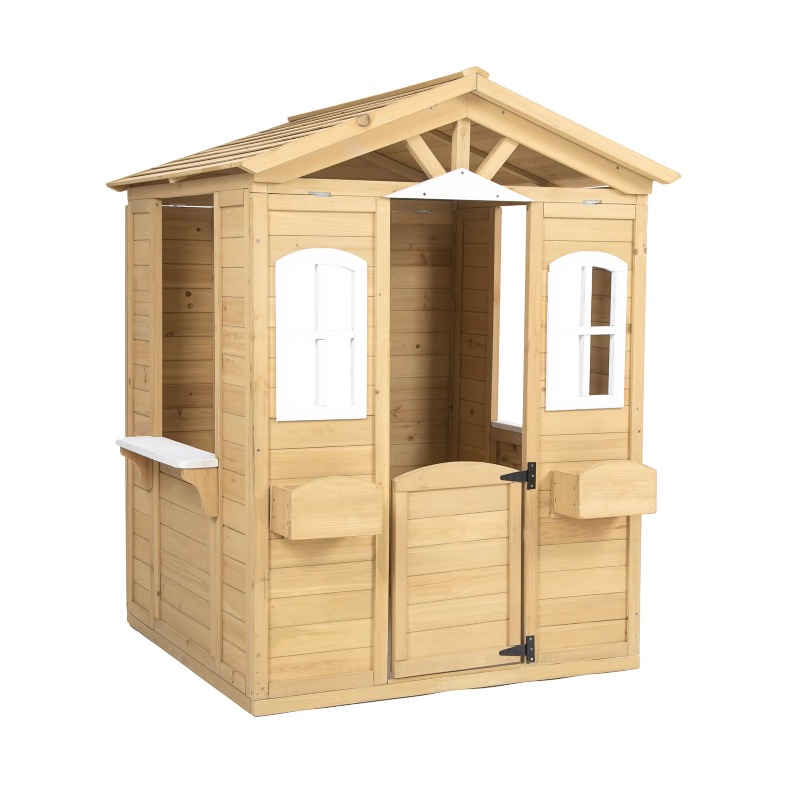 Rumah Mainan Kayu Solid Klasik - Outdoor Furniture Kids ulasan dan harga