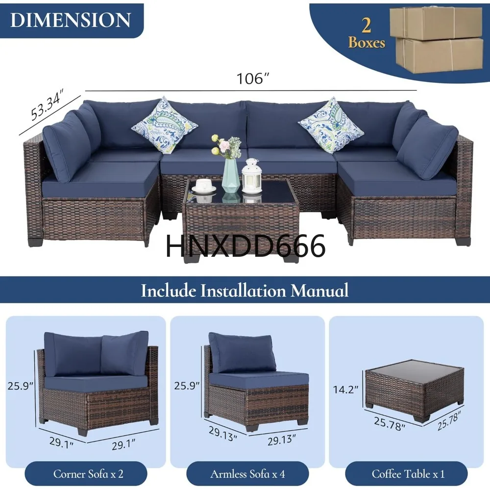 7 Buah Set Furnitur Teras Luar - Outdoor Furniture Rattan ulasan dan harga