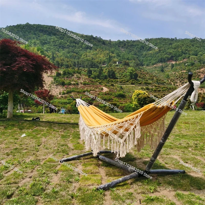 Hammock Kanvas Ganda Minimalis - Outdoor Furniture Yellow ulasan dan harga
