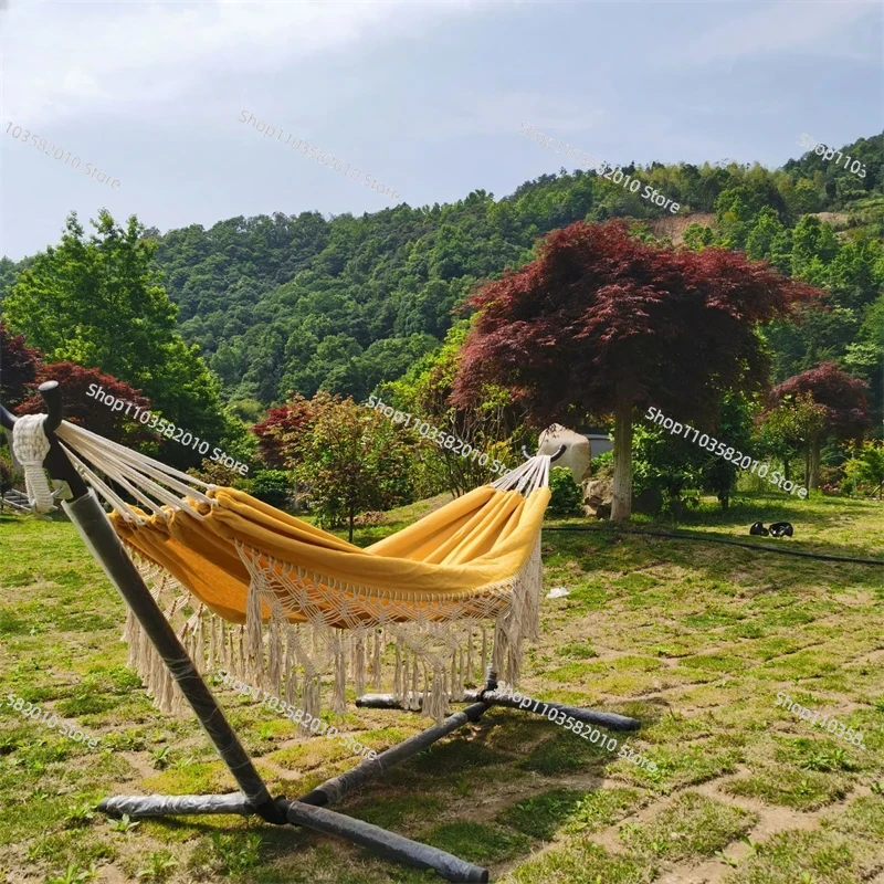 Hammock Kanvas Ganda Minimalis - Outdoor Furniture Yellow ulasan dan harga