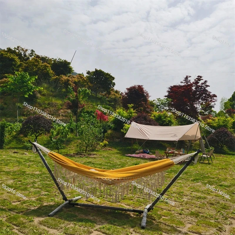 Hammock Kanvas Ganda Minimalis - Outdoor Furniture Yellow ulasan dan harga