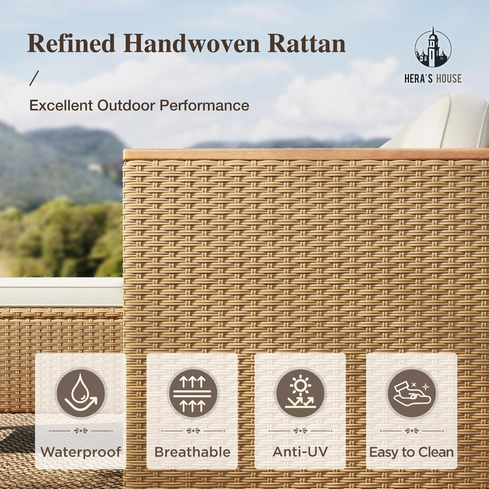 3 Set Kursi Patio Rotan Kecil, - Outdoor Furniture Yellow ulasan dan harga