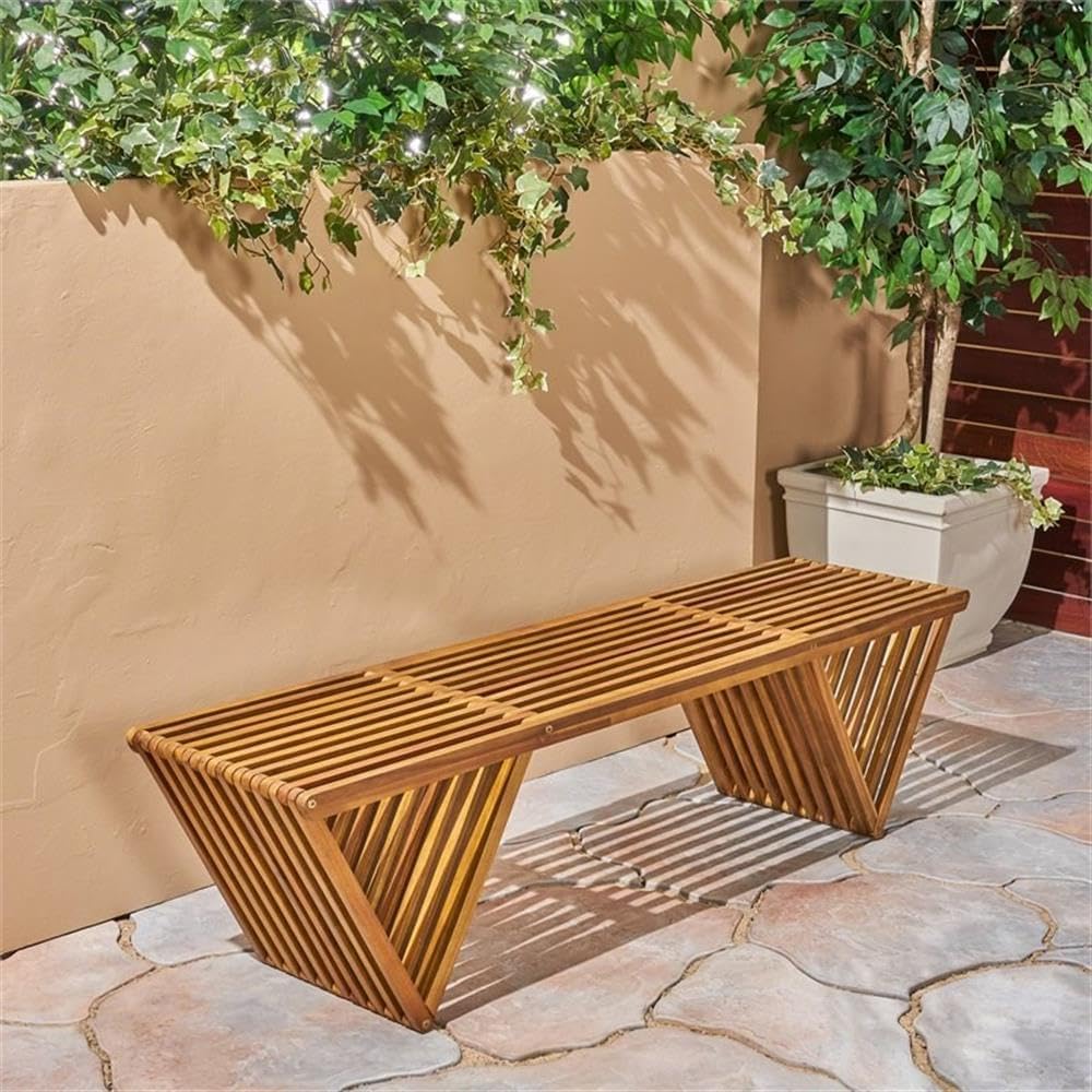Bangku Kayu Akasia Finishing T - Outdoor Furniture Teak Wood ulasan dan harga