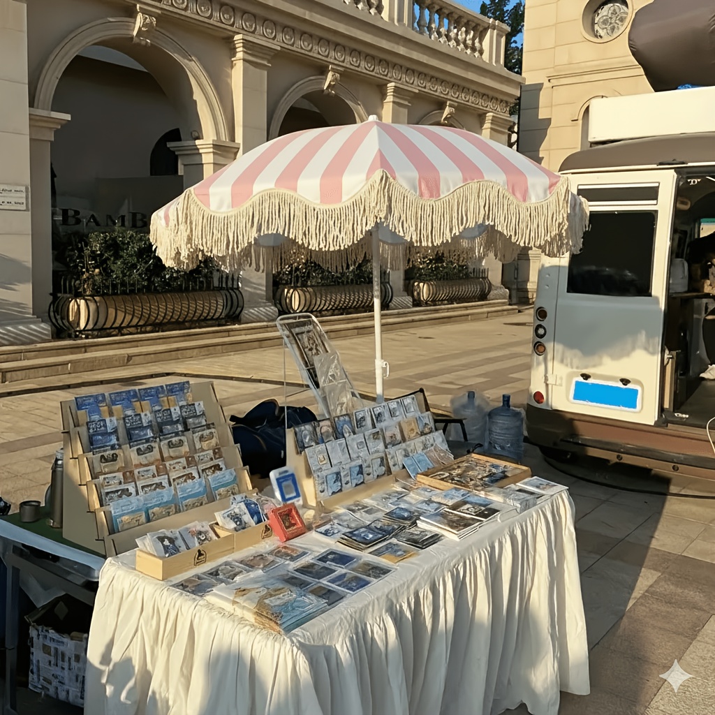 Payung Patio Bergaris dengan R - Outdoor Furniture Yellow ulasan dan harga